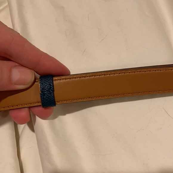 Brand new thin trendy navy belt , adjustable size L 30 . Never been worn,fashion main image 12